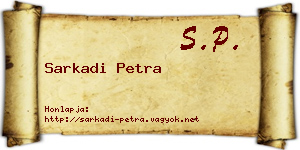 Sarkadi Petra névjegykártya